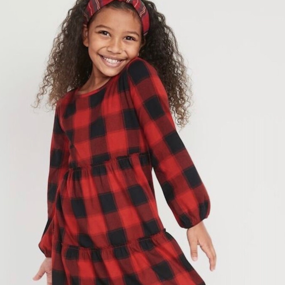 Buffalo check old navy Christmas dress size 10/12